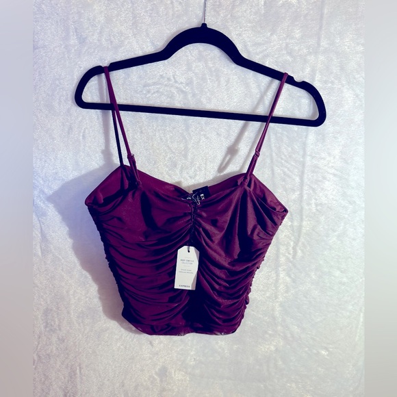 EXPRESS Body Contour Ruched Crop Top and Midi Skirt Matching Set - Picture 7 of 9